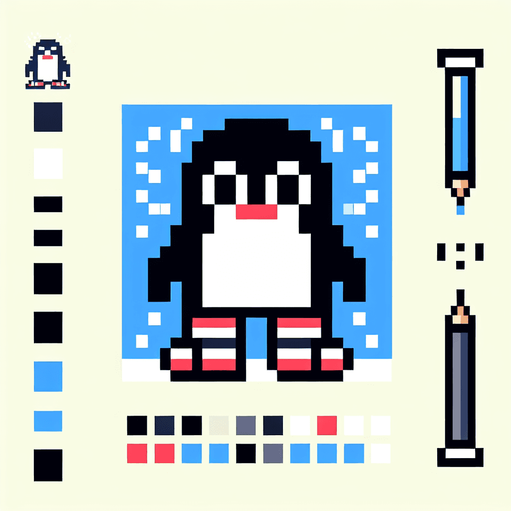A penguin wearing socks